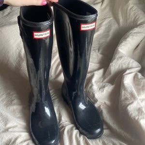 Black Hunter Boots (tall, size 10) never worn